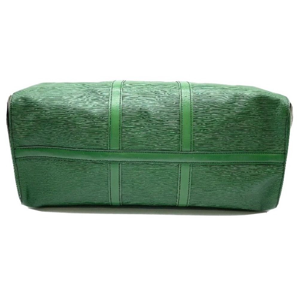 LOUIS VUITTON Green Epi Leather KeepAll Boston Travel Duffle Bag VI881 LV55 - Picture 4 of 15